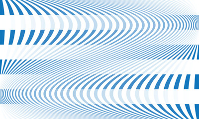 Leinwandbilder - abstract geometric blue white gradient opposite line wave pattern art can be used background, banner