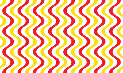 Leinwandbilder - abstract geometric red yellow smooth wave line pattern can be used background, banner, poster.