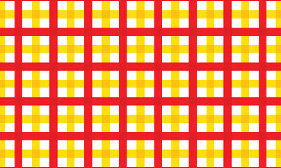 Poster - abstract geometric red yellow plaid line pattern can be used background, banner, poster.