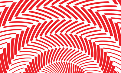 Fototapete - abstract geometric red arc stripes line pattern can be used background, banner, poster.