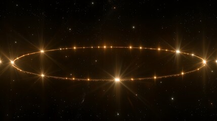 Poster - an artistic depiction of glowing lights arranged in a circular pattern
