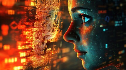 Poster - AI-Generated Concept of Financial Analyst Studying Cryptocurrency Trends