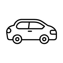 Poster - Car outline vector illustration for transportation design and automotive industry related projects usage