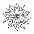 © Sayem - poinsettia flower icon, poinsettia flower line art - simple line art of poinsettia flower, perfect for poinsettia flower logos and icons