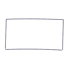 Wall Mural - hand drawn rectangular frame with rough brush strokes, sketchy pencil and marker border, scribbled s