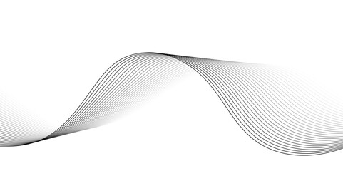 Poster - Abstract wavy grey blend liens technology abstract lines on white background. Digital frequency track equalizer. Vector illustration, Wavy stylized it make using blend tool.