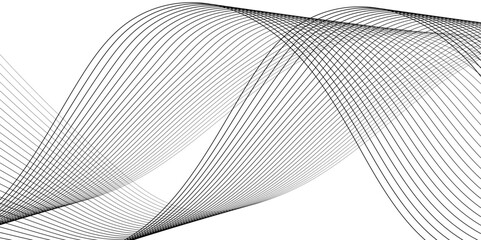 Poster - Abstract wavy grey lines stream element for design on white background. You can use for Web, Wallpaper, Template, Desktop background, Business banner, poster design.