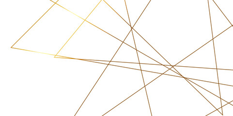 Poster - Abstract luxury gold geometric random chaotic lines with many squares and triangles shape. Seamless luxury geometric premium luxury banner presentation gold line