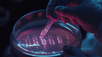 Poster - doctor conducts advanced gene editing procedure in laboratory setting