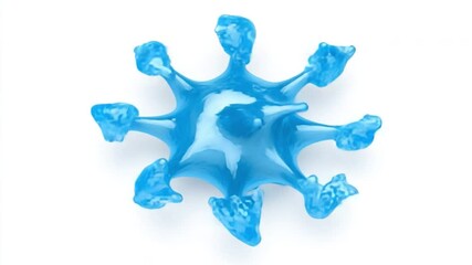 Poster - Abstract Molecular Structure: A vibrant, detailed, high-angle view of a mesmerizing abstract molecular structure, featuring a bright, dynamic, and radiant presentation of intricate design.