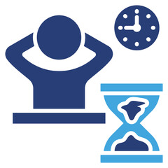 Poster - Procrastinating Two Color Icon
