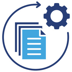 Aufkleber - Batch Processing Two Color Icon