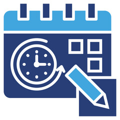 Poster - Reschedule Two Color Icon