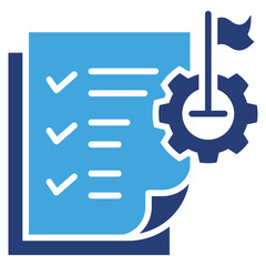 Poster - Goal Setting Two Color Icon