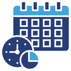Poster - Time Allocation Two Color Icon