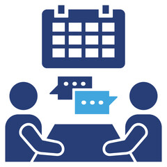 Poster - Meeting Two Color Icon