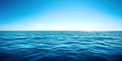 Wall Mural - A dark blue ocean with a few waves