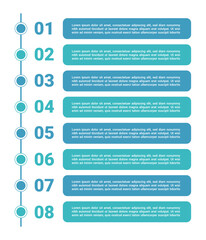 Template graphic elements, 8 steps, checklist, presentation elements