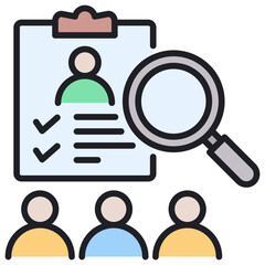 Poster - Recruitment Lineal Color Icon