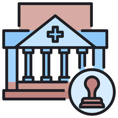 Poster - Institutional Lineal Color Icon