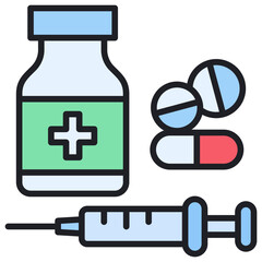 Poster - Treatment Lineal Color Icon