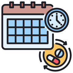 Poster - Events Lineal Color Icon