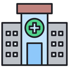 Poster - Hospital Lineal Color Icon