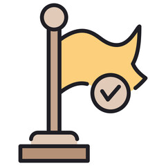 Poster - Milestone Lineal Color Icon