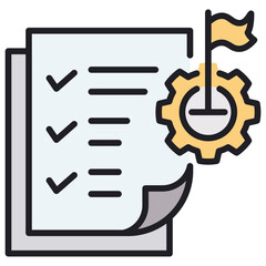 Poster - Goal Setting Lineal Color Icon