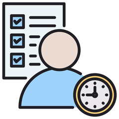 Poster - Self Discipline Lineal Color Icon