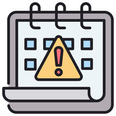 Poster - Deadline Lineal Color Icon