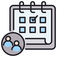 Poster - Appointment Lineal Color Icon