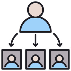 Poster - Delegate Lineal Color Icon