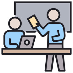 Poster - Focus Group Lineal Color Icon