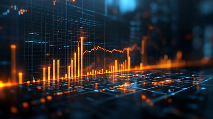 Poster - Financial stock market data analysis and charts for investment and trading strategy visualization