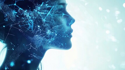 Poster - Medical Researcher in Laboratory with Digital Elements and Overlay