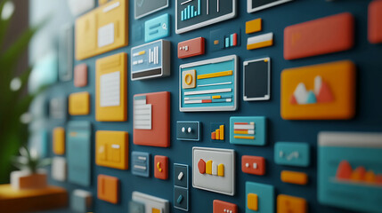 Poster - Data visualization dashboard analytics business intelligence reports and charts overview wall art