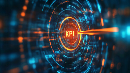 Poster - Kpi dashboard key performance indicator business metrics and analytics digital interface technology concept