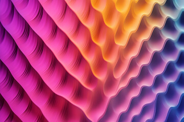 Poster - Abstract Colorful Wavy Pattern Background with Smooth Gradient From Pink to Blue