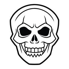 human skull vector