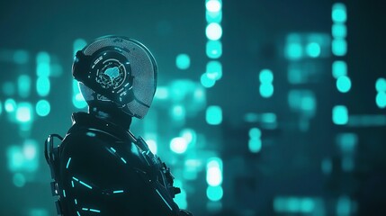 Poster - Futuristic Medical Entrepreneur Embracing AI Technology Innovation