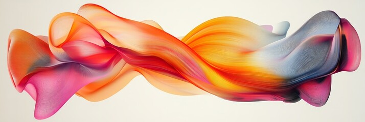 Poster - Abstract Data Visualization: Fluid Forms - A generative AI artwork depicting flowing, vibrant forms. Symbolizing data streams, energy, fluidity, transformation, and interconnectedness