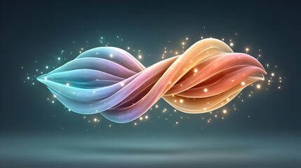 Poster - Beautiful Glowing Particles in High Quality 3D Render Animation