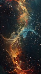 Poster - Interconnected nodes form a global business network visualization across a world map highlighting international partnerships