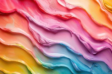 Leinwandbilder - Vibrant waves of color blend together creating a mesmerizing abstract background filled with shimmering particles