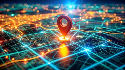 abstract map pointer