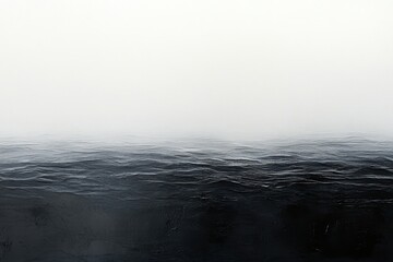 Poster - Visual representation of abstract mountain landscape with gentle curves, soft textures, and a misty atmosphere at dawn