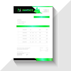  Modern & Clean Invoice Layout template design