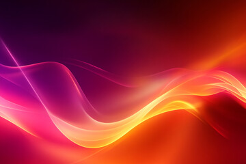 Poster - Abstract Glowing Waves in Vibrant Gradient Colors for Modern Design