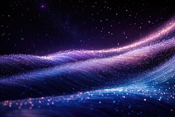 Aufkleber - A mesmerizing cosmic scene featuring swirling light waves and sparkling stars, evoking a sense of depth, beauty, and celestial wonder.